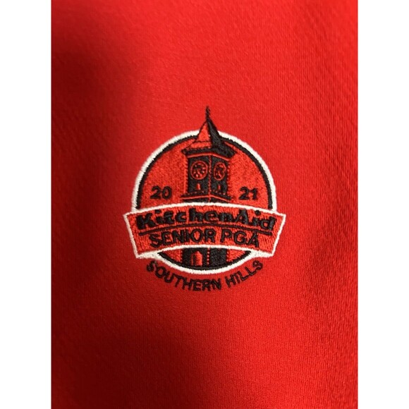 Nike Pullover Mens M Red 1/4 Zip Workout Gym Casual Shirt Dri Fit Kitchen aid - Picture 3 of 8